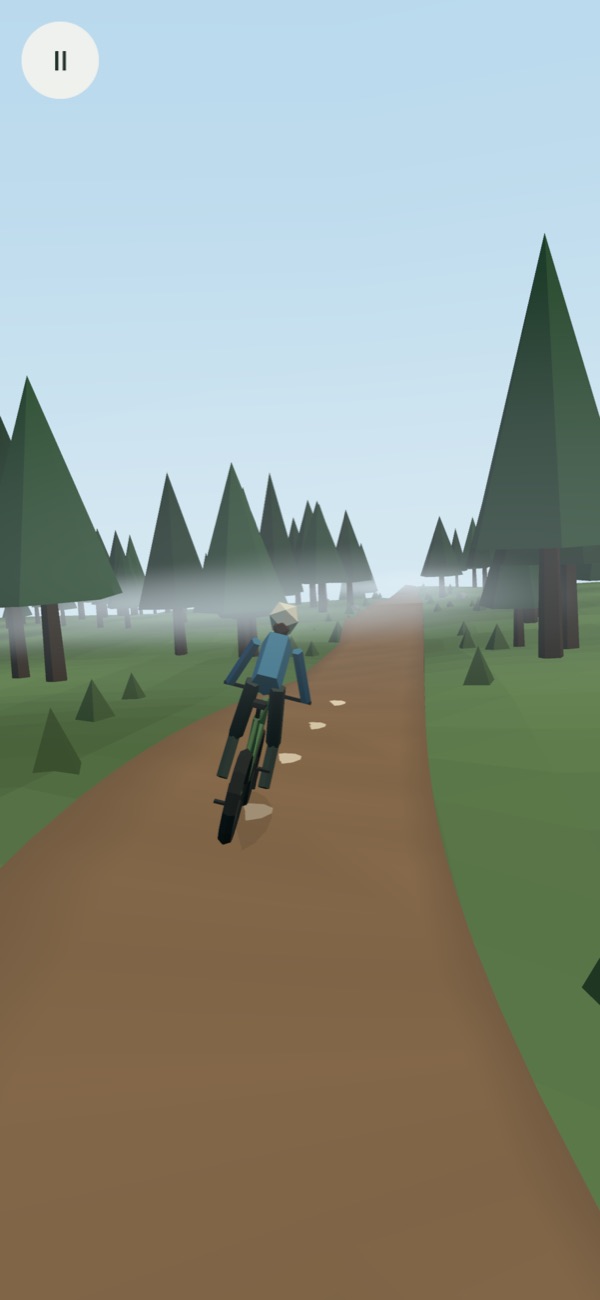 Fog drifting across the trail